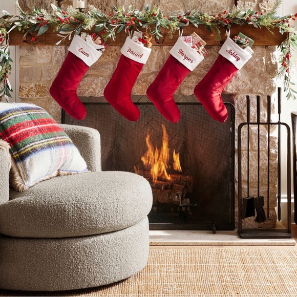 Pottery Barn classic velvet stocking “Brian” - Picture 4 of 4